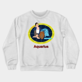 Representation of the zodiac sign of Aquarius Crewneck Sweatshirt